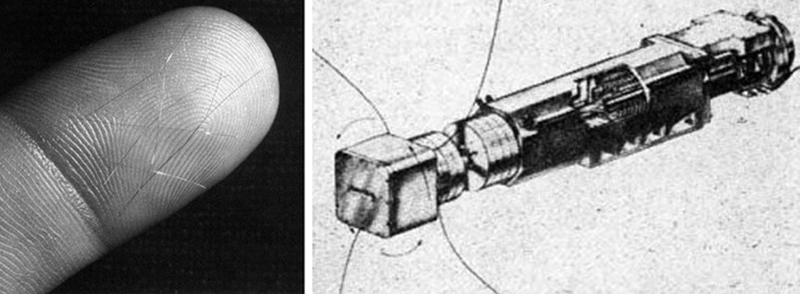 Aspecto de las antenas y el módulo desde el que se dispersaban. Foto: NASA